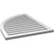 Ekena Millwork Quarter Round Top Left Surface Mount PVC Gable Vent w/ 2"W x 1-1/2"P Brickmould Frame, 28"W x 38"H GVPQL28X3802SF - alternate 2